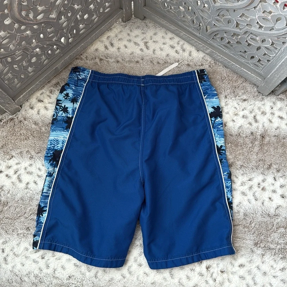 Speedo board shorts boys Xlarge tropical palm tree beach pool party swim trunks